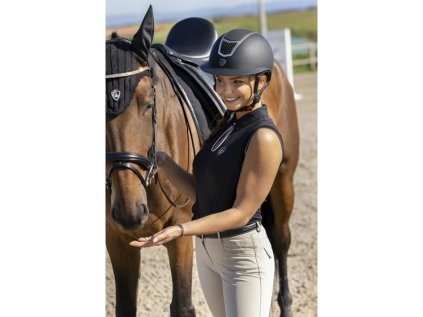 Jezdecké tričko EQUITHEME Sarah, černé, M