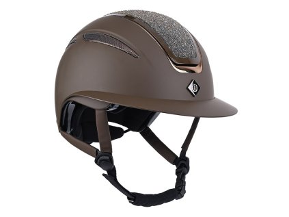 IMPERIAL RIDING Helma jezdecká IRHOlania Deluxe big visor, brown, vel. L