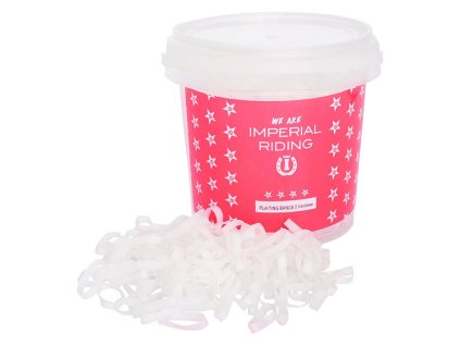 IMPERIAL RIDING Gumičky do hřívy Profi box, bílé, 150 g