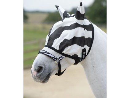 Maska proti hmyzu BUCAS Buzz-Off Zebra Fly, mask zebra, vel. XXXS