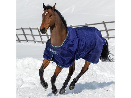 Výběhová deka BUCAS Smartex Rain Big Neck, modrá, 170 cm