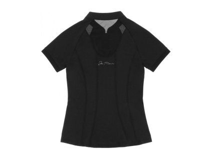 Jezdecké tričko EQUITHEME Polo Alice JTM černé vel. S