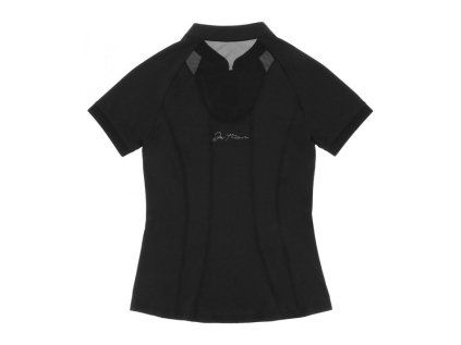 Jezdecké tričko EQUITHEME Polo Alice JTM černé vel. M