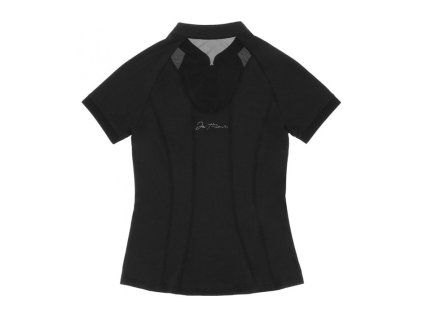 Jezdecké tričko EQUITHEME Polo Alba JTM černé vel. M