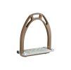 HORZE Třmeny aluminium - silver/brown 12 cm