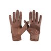 HORZE Rukavice dámské kožené - hnědé, vel. 6