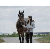 Dětská jezdecká bunda EQUITHEME prošívaná Lara šedá věk 10