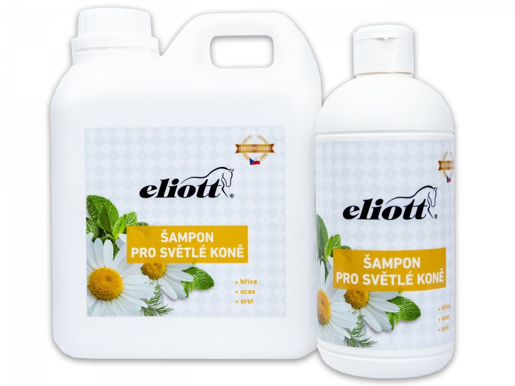 Eliott - Veterinární šampon pro světlé koně s heřmánkem - Jezdecké potřeby  EquTex