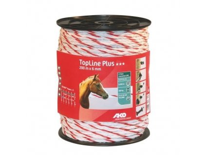 11053 polypropylenove lano pro elektricke ohradniky 6 mm topline plus