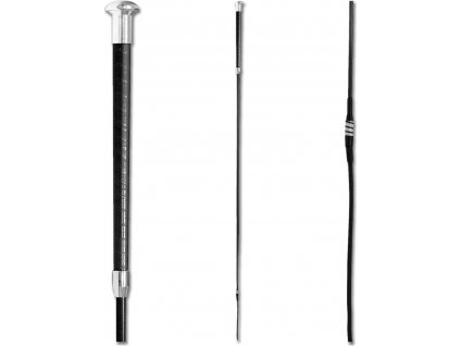 Lakovaný drezurní bič (Velikost 110 cm, Barva black)
