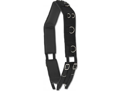Nylonový lonžovací obřišník (Velikost PONY, Barva black)