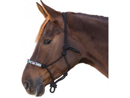 Ohlávka provazová Pearls Waldhausen (Velikost PONY, Barva black)