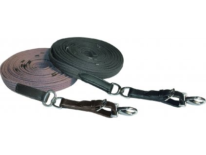 Lonž s vyměnitelnou karabinou (Barva brown)