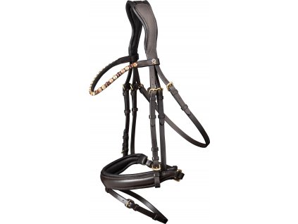 Uzdečka X-Line Goldheart Waldhausen (Velikost COB, Barva black)