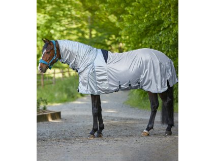 Deka síťová PROTECT Waldhausen, s krkem (Velikost 115 cm, Barva silver grey)
