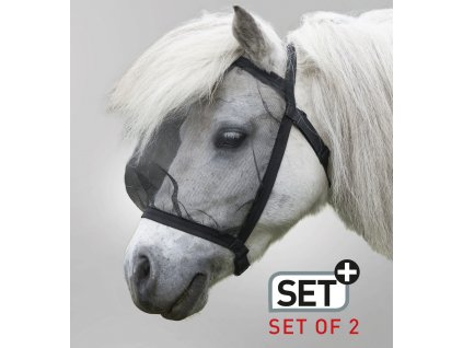 Maska proti hmyzu Waldhausen, 2ks, bez uší (Velikost PONY, Barva black (without ears))