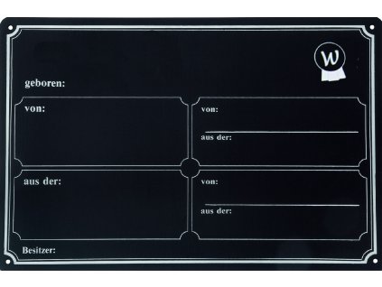 Tabulka na box Waldhausen, černá