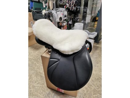 Beránek na anglické sedlo- 100% merino bilé