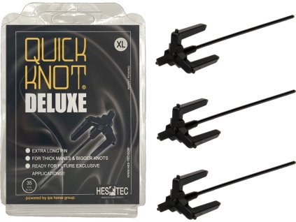 Quick Knot Deluxe XL 35ks sponky na zaplétání hřívy (Velikost XL, Barva black)