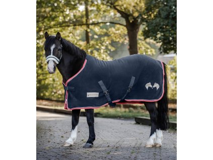Fleece odpocovací deka Lucky Waldhausen (Velikost 75 cm, Barva night blue/Lucky Heart)
