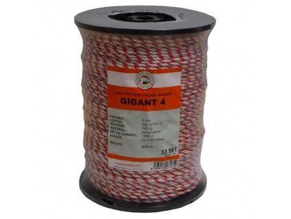 Polypropylenové lano pro elektrické ohradníky 4 mm GIGANT 4