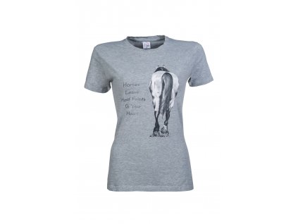 Triko -Horses leave Hoofprints- light grey/melange HKM