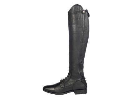 Vysoké jezdecké boty kožené -Titanium Style- short, width L black
