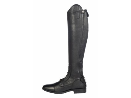 Vysoké jezdecké boty kožené -Titanium Style- standard, width M black
