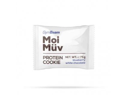 MoiMüv Protein Cookie borůvka s bílou čokoládou - GymBeam 75g