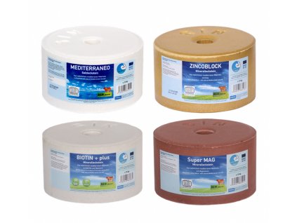 Solný bar - zvýhodněný set obsahuje: 3kg BIOTIN+, 3kg ZINKOBLOK, 3kg SUPERMAG, 3kg MEDITERRANEO