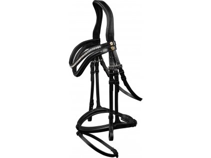 Anatomická kožená uzdečka S-Line Harmony (Velikost COB, Barva black)