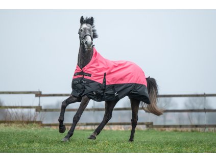 Zimní deka s vysokým krkem -Norwich- 600D, podšívka fleece, rose