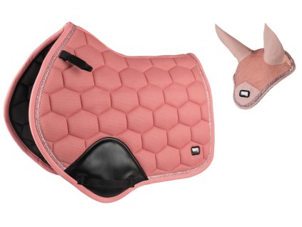 Skoková sada podsedlová dečka s čabrakou BRILLIANCE Horka, rose quartz