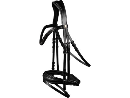 Kožená uzdečka Waldhausen S-Line Patent Blackshine (Velikost COB, Barva black)