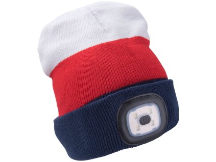 cepice s celovkou extol light bila cervena modra