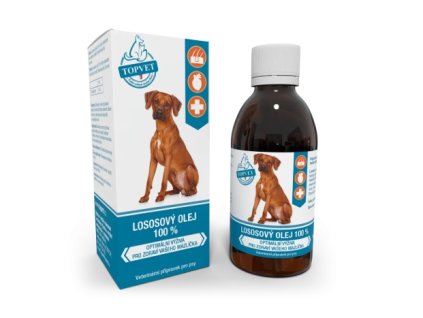 TOPVET Lososový olej 100% 200ml