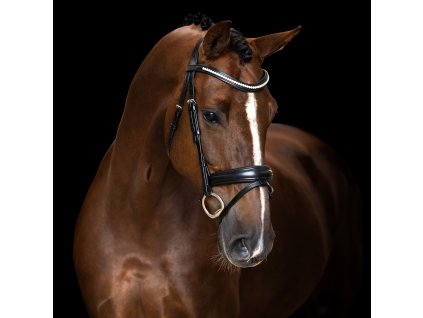 Anglická uzdečka Crystal IHR, black