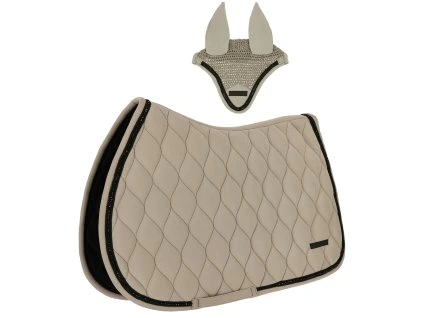 Sada dečka a čabraka EquiTheme Pearl, Taupe
