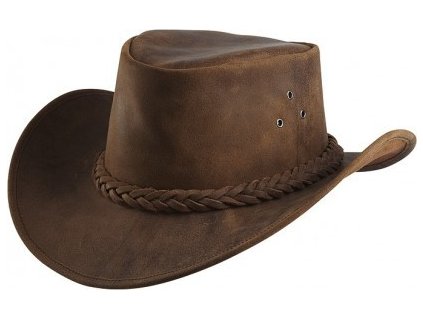 Westernový klobouk RANDOL'S Antique kožený hnědý