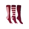 Dětské jezdecké podkolenky -Grenada- set 3 ks rose/wine red HKM