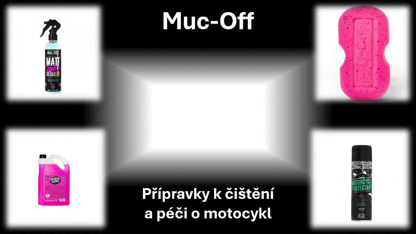 Přípravky řady Muc-Off na čištění motocyklu