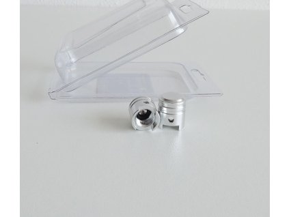 Krytka ventilu, stříbrná