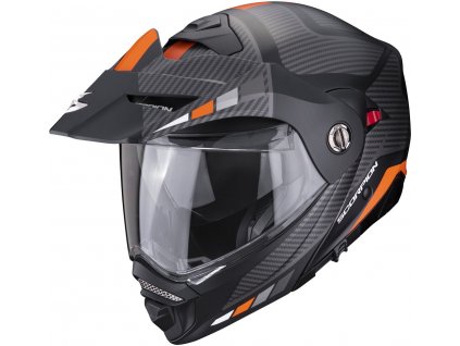 Prilba Scorpion ADX 2 CAMINO Matt Black SIlver Orange