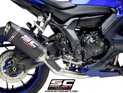 Výfuk SC Project YAMAHA YZF-R7 21-22 Celý výfukový systém 2-1 SC1-S Y36A-CDE124C