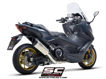 Výfuk SC Project YAMAHA T-MAX 560 2022 Celý systém 2-1 SC1-R Y34B-CDE91T