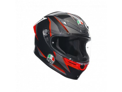 Prilba AGV K6 S SLASHCUT Black Grey Red