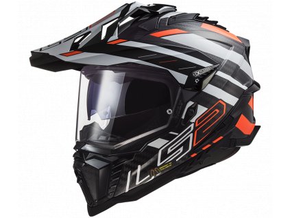 Prilba LS2 MX701 C EDGE BLACK FLUO ORANGE - 06