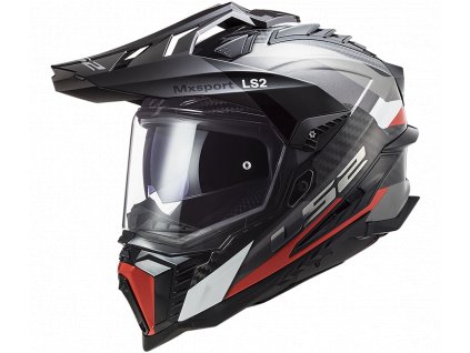 Prilba LS2 MX701 C Explorer FRONTIER G.TITANIUM RED 06