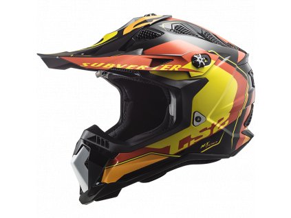 Prilba LS2 MX700 Subverter EVO ARCHED BLACK YELLOW RED