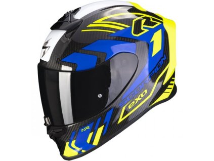 Prilba Scorpion EXO-R1 Evo Carbon Air Supra Black Neon Yellow Blue